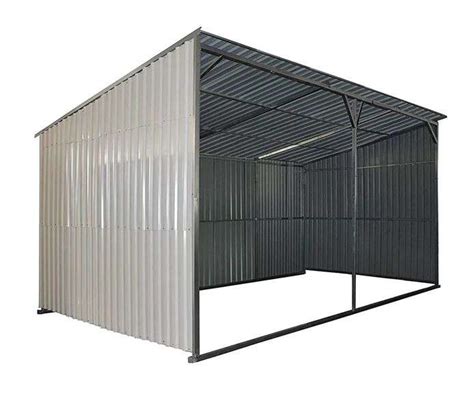 TMG Industrial 12' x 20' Galvanized Metal Livestock Shed, 240 sq. ft ...