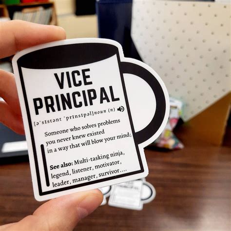 Vice Principal Vinyl Sticker Laptop Decalcoffee Mug Sticker T Idea Principal Tt