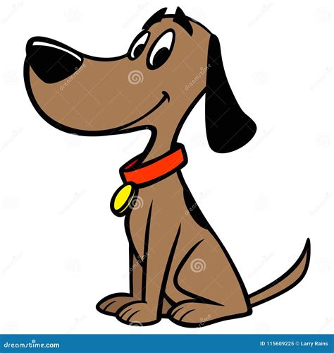 Dog with Collar stock vector. Illustration of animal - 115609225