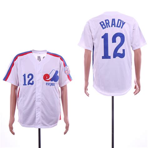 New Expos 12 Tom Brady White Throwback Jersey cheap sale