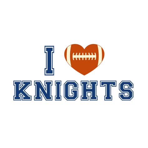 I Love Knights Football Ball Heart Shape Free Svg File Svg Heart