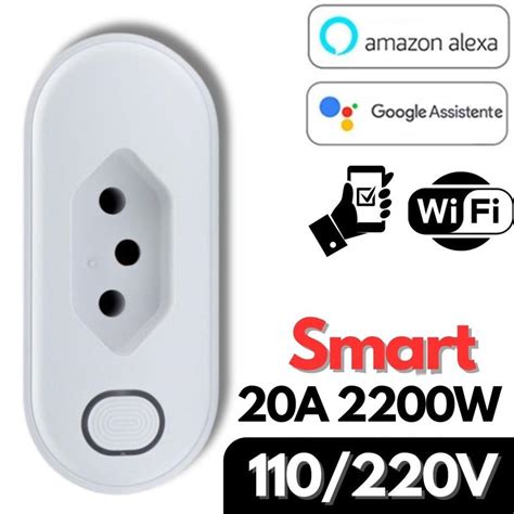 Tomada Inteligente 20 Amperes - Tomada inteligente plug 20 1 Smart Alex 20A 2.200W Medidor Consumo ...