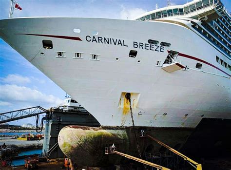 Carnival Cruise Ship In Final Stages Of Major Dry Dock Carnival