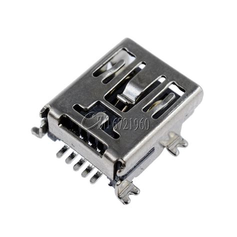 10 STCK Mini USB Typ B Buchse 5 Pin SMT SMD Buchse Stecker Port PCB