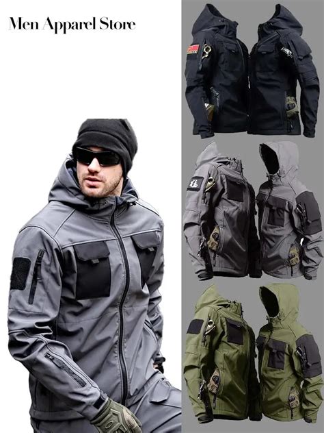 Shark Skin Military Jackets Men Tactical Soft Shell Windproof