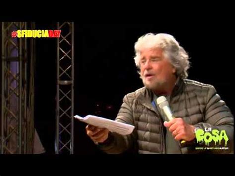 Sfiduciaday Il Discorso Integrale Di Beppe Grillo Youtube