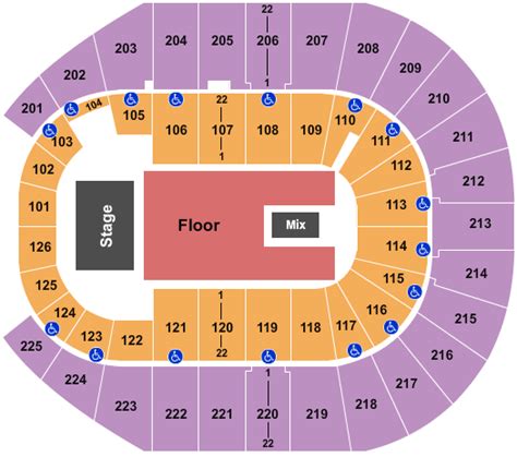 Disney On Ice Tickets Seating Chart Simmons Bank Arena Endstage 2