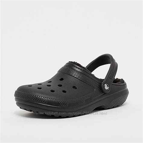 Кроксы черные на меху утепленные сабо теплые крокси Crocs Classic Lined ...