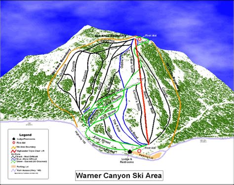 Warner Canyon Ski Area Trail Map Skicentral