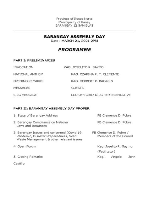 Assembly Day Programm Pdf