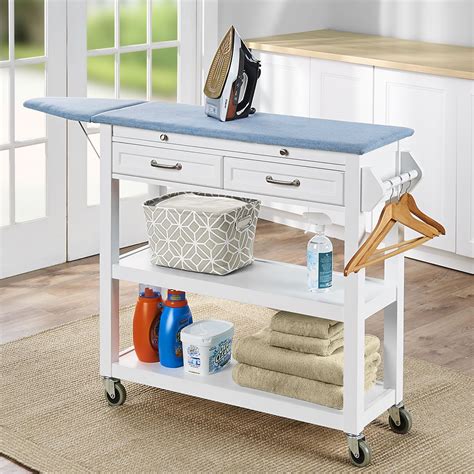 The Mobile Ironing Board Laundry Station - Hammacher Schlemmer