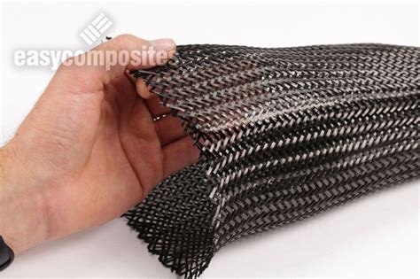 125mm 430g 6k Heavyweight Braided Carbon Fibre Sleeve Easy Composites