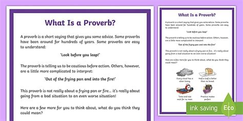 60 Proverbs in English for Students - Twinkl