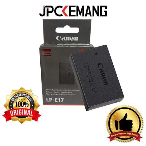 Jual Canon Lp E17 Lithium Battery Canon Lpe17 Baterai Original Shopee