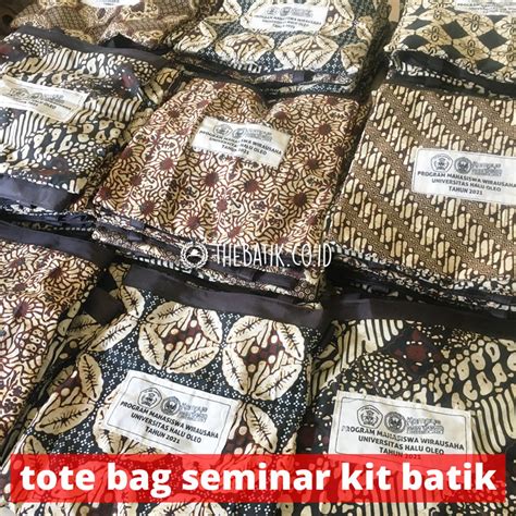 Jual Tote Bag Seminar Kit Batik Jogja Unik Custom Design Produksi Cepat