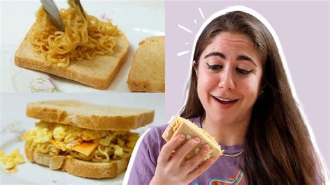 Trying Instant Noodle Sandwiches From Around The World In 2022