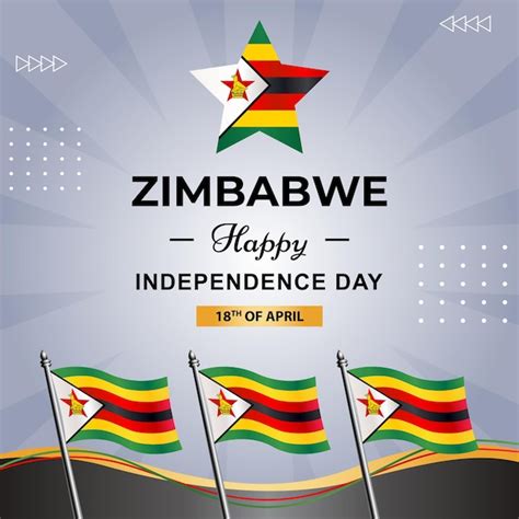 Premium Vector Zimbabwe Poster Banner For Independence Day