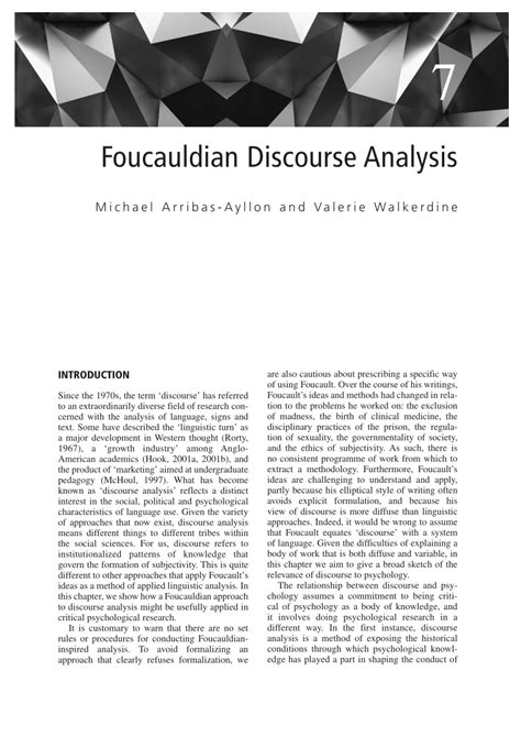 (PDF) Foucauldian Discourse Analysis (Second Edition)