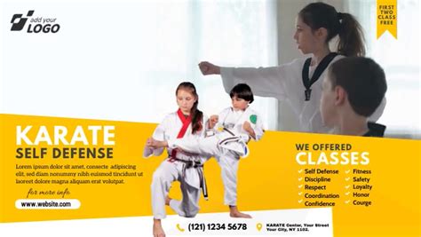 Martial Arts Class Ad Template Postermywall