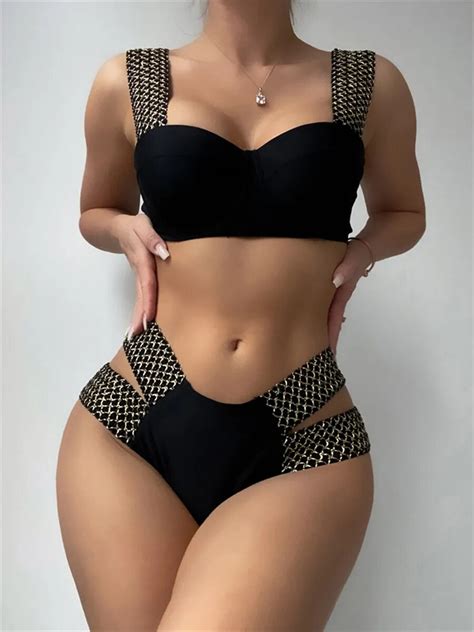 Bikini Bandage Con Realce Para Mujer Traje De Ba O Liso Sexy Brasile O