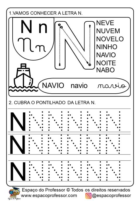 Letra N Atividade Educação Infantil