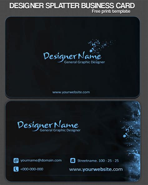 Business Card Template Adobe Photoshop Free Design Clipsdamer