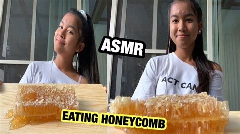 Asmr Honeycomb Extremely Sticky Satisfying Eating Sounds Bby Fxh Youtube