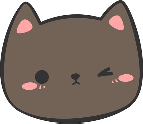 Cute Kitty Cat Head Cartoon Element 9665333 Png