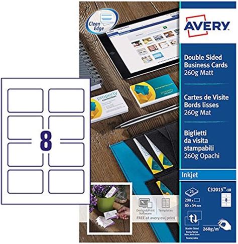 Avery C Printable Double Sided Business Cards Cards Per A