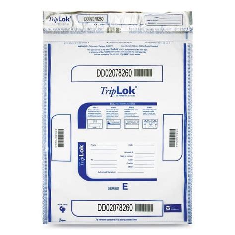 ControlTek TripLOK 15 X 20 Clear 50 Bags Tamper Evident Deposit