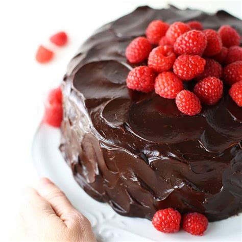 Chocolate Raspberry Layer Cake - Mom Loves Baking