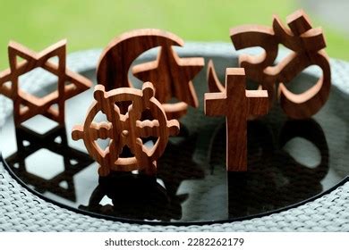 Religious Symbols Catholicism Islam Judaism Orthodoxy Stock Photo ...