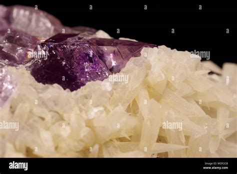 Calcite Amethyst Macro Photo Beautiful Geological Specimen Exeter