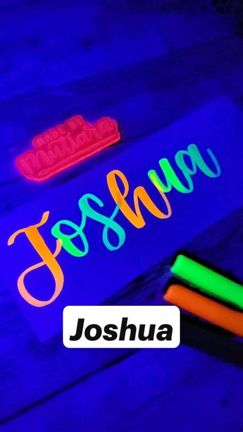 Joshua Hand Lettering Names In Calligraphy With Karin Markers Neon