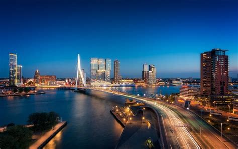 Descargar Rotterdam Erasmusbrug atirantado de puente el río Maas