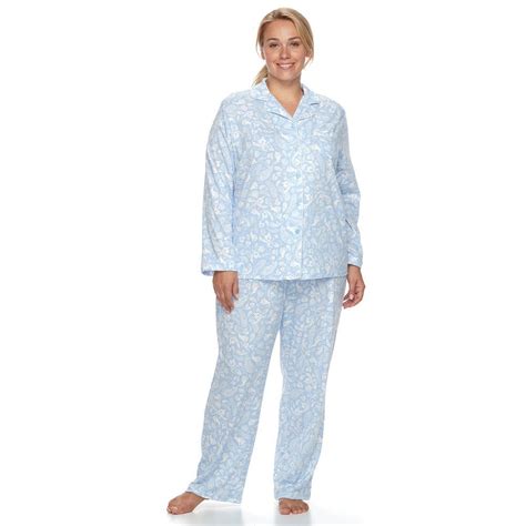 Plus Size Croft And Barrow® Pajamas Notch Collar Pj Set Pajamas Women