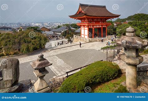 The Nio Mon Deva Gate At Kiyomizu Dera Temple Kyoto Japan Editorial