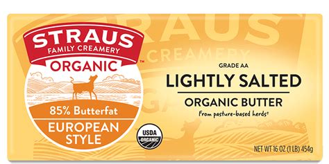 Organic Lightly Salted European Style Butter - Straus Family Creamery