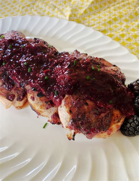 Grilled Glazed Blackberry Chicken