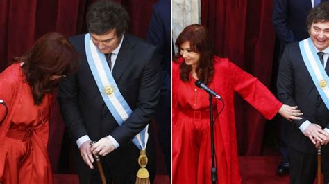 Javier Milei sorprendió a Cristina Kirchner al mostrarle su bastón