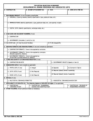 Fillable Online Dtic Dd Form Tdp Option Selection Worksheet