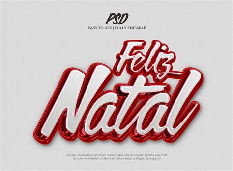 Efecto De Texto Feliz Natal Y Navidad Archivo Psd Premium