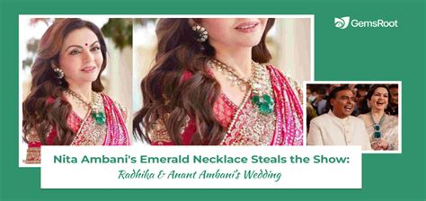 Nita Ambani S Emerald Necklace Steals The Show Radhika Anant Ambani