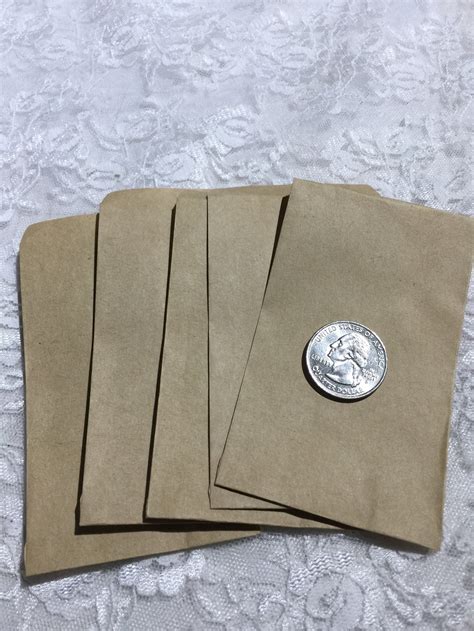 Mini Kraft Envelopes Set Of 5 Jewelry Envelopes Repair Etsy