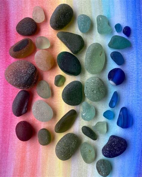 Sea Glass Rainbow 🌈 Sea Glass Crafts Sea Glass Crafts Jewellery Glass Crafts