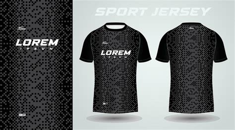 black shirt soccer football sport jersey template design mockup 23515946 Vector Art at Vecteezy