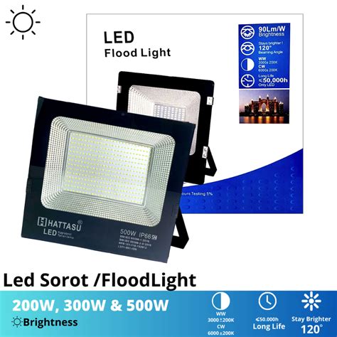 Jual Kap Lampu LED Sorot Tembak Floodlight Outdoor Lapangan HATTASU