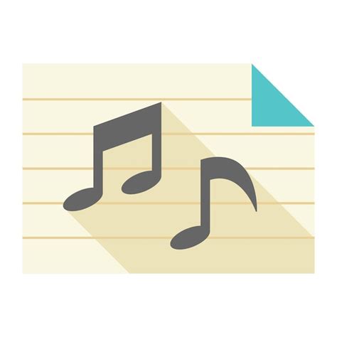 Premium Vector Music Notes Icon In Flat Color Style