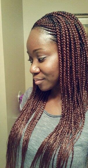 Color 350, box braids w/ corn rows | Braids for black hair, Braided hairdo, Braids hairstyles ...