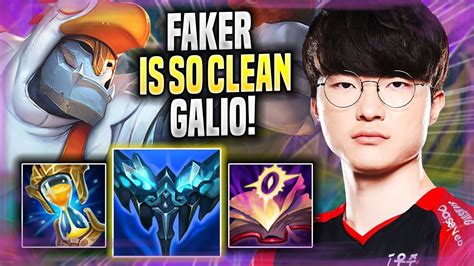 Faker Is So Clean With Galio T Faker Plays Galio Mid Vs Ahri